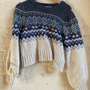 Zara cropped Nordic sweater